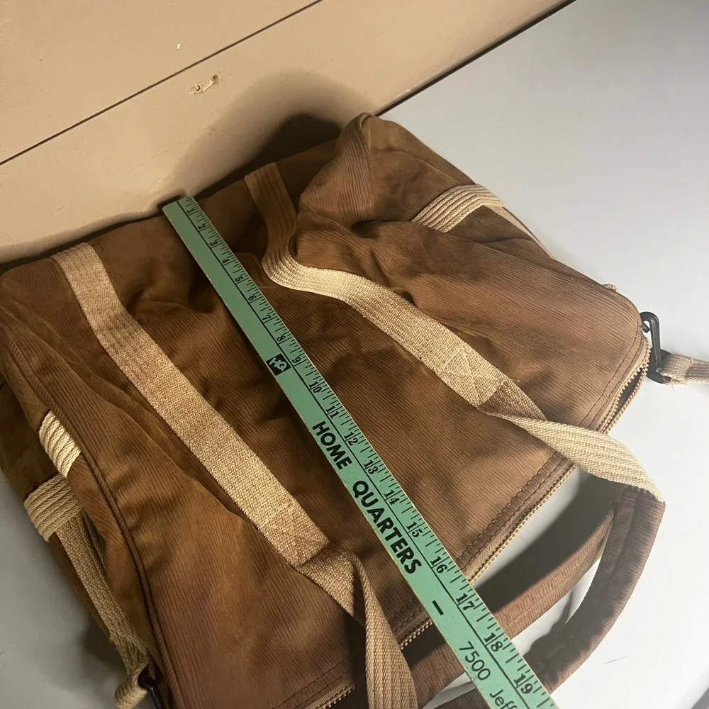 Vintage 70s Bay Bags San Francisco Brown Corduroy Duffle Bag Weekend Travel Bag